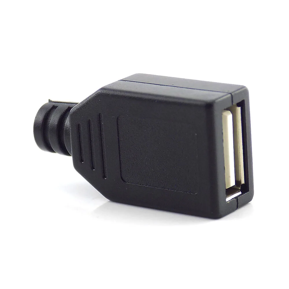 1 шт. 10 usb разъем типа A 4 контактный черная пластиковая крышка тип припоя DIY