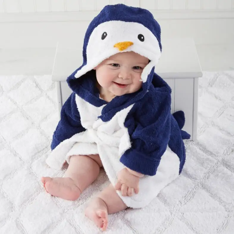 Cartoon Animals Baby Robes Elephant Soft Comfortable Long-Sleeve Long children's pajamas Girls Robes Baby Boy pajamas