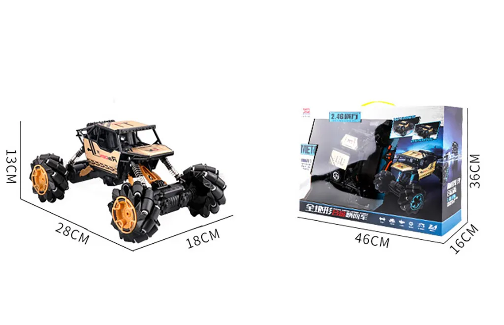 RC автомобиль сплав 1/16 4WD 2,4 GHz внедорожник RC автомобиль горизонтальный трюк Дрифт автомобиль колеса внедорожный альпинистский автомобиль дети для подарков