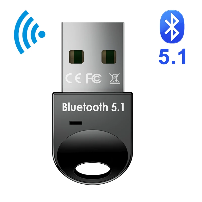 

USB Bluetooth Adapter 5.1 Bluetooth Receiver USB Bluetooth 5 0 Dongle 5.0 BT Transmitter aptx Mini Adapter for PC Laptop Speaker