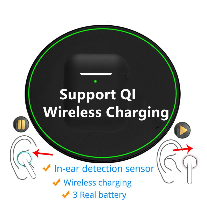 TWS 2-го 1:1 AI Vioce управление изменение имени Bluetooth наушники позиционирование гарнитуры 1536u чип Бас Звук Наушники PK i90000 Max