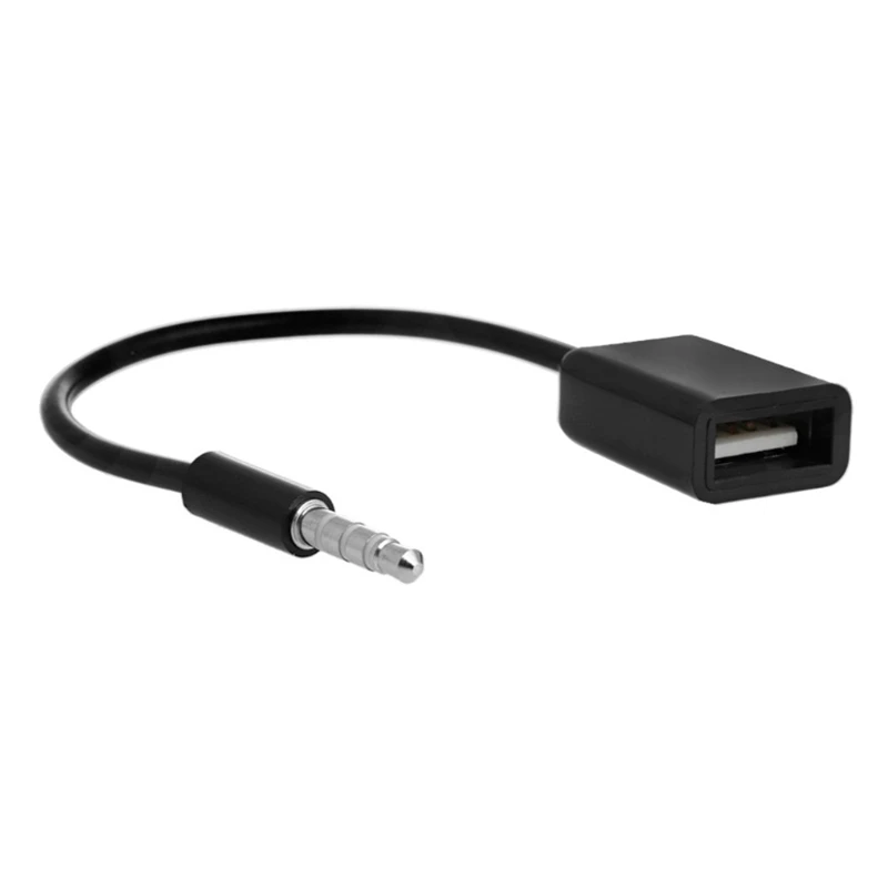 3 5 мм штекер AUX аудио разъем к USB 2 0 гнездо конвертер кабель Шнур для автомобиля