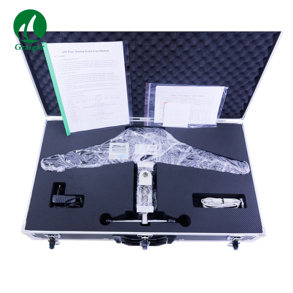 

New ASZ-100KN Rope Tension Meter 8 Ropes Measurement 100KN Max Load