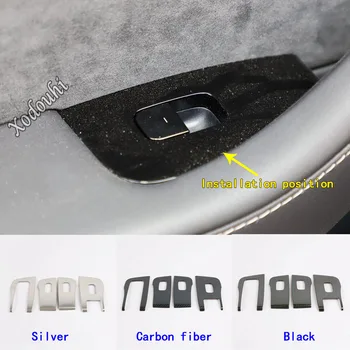 

Car Sticker Trim Frame Lamp Inside Inner Door Window Glass Armrest Switch Panel 4pcs For Tesla Model 3 Model3 2018 2019 2020