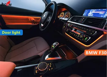 

Illuminated Led Dual color AC/radio Trim Retrofit Door Panel Decorative Moldings Light For BMW 3 Series F30 F31 2012-2018