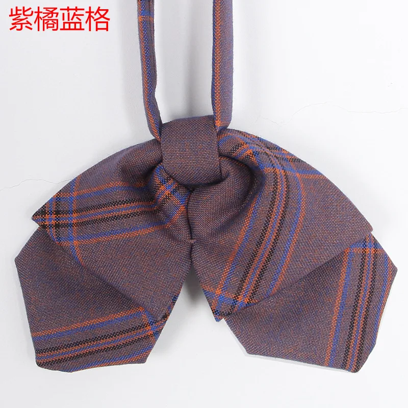 Collar Flower Летняя женская плиссированная юбка JK, японская Студенческая тонкая юбка с высокой талией, фиолетовая, оранжевая, синяя клетчатая юбка в стиле колледжа - Цвет: Collar Flower