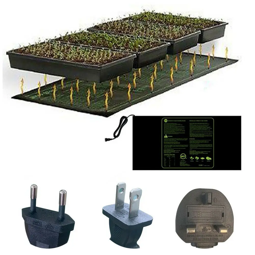 Seedling Heating Mat 52*24CM Waterproof Plant Seed Germination Propagation Clone Starter Pad 110V/220V Garden Supplies