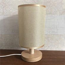 Легкая установка гостиничное белье тканевая крышка рядом с огнями твердая древесина украшения спальни ночные аксессуары для кафе настольная лампа простой дом