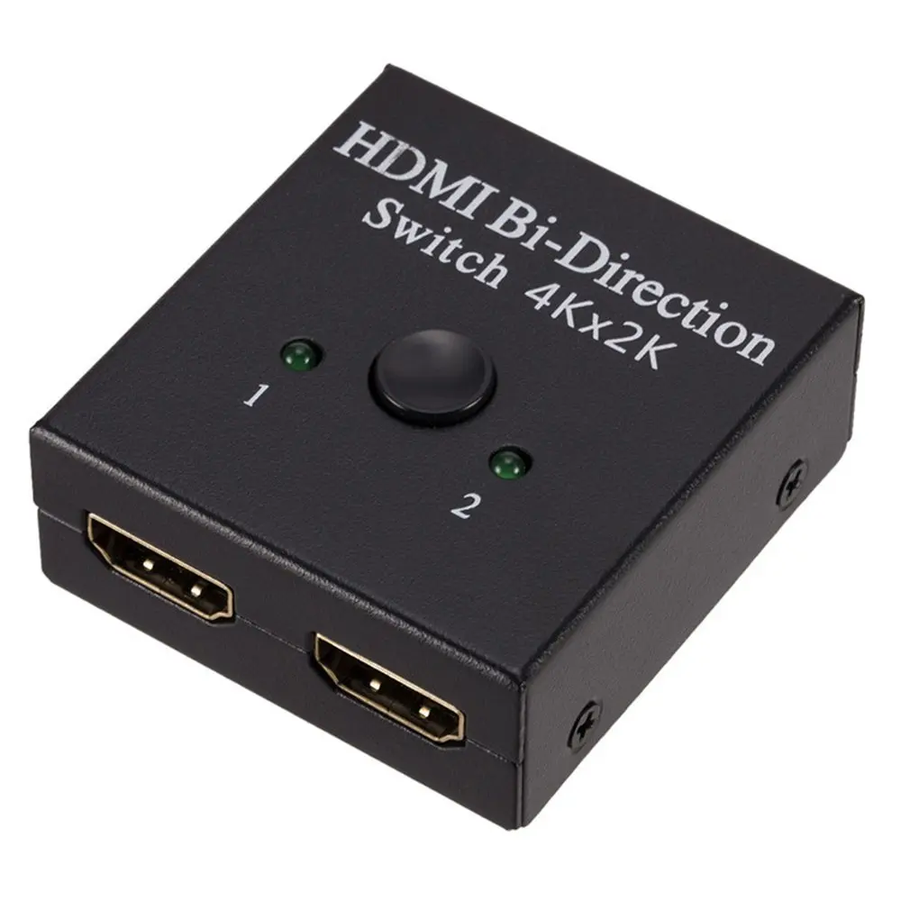 4K HDMI коммутатор 2 порта двунаправленный 1x2/2x1 HDMI сплиттер переключатель HD tv конвертер адаптер для ТВ-коробки