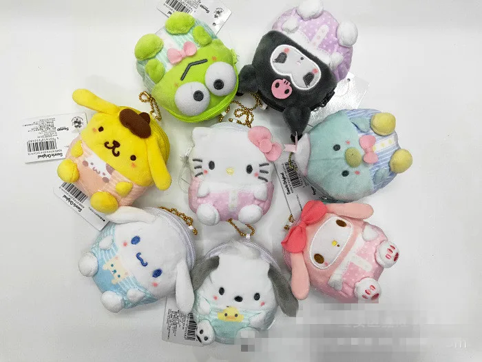 8/лот 8 см плюшевый Кошелек Sanrio KT My melody Мягкий мобильный Cinnamoroll Собака чучела плюшевые сумки для игрушек кулон