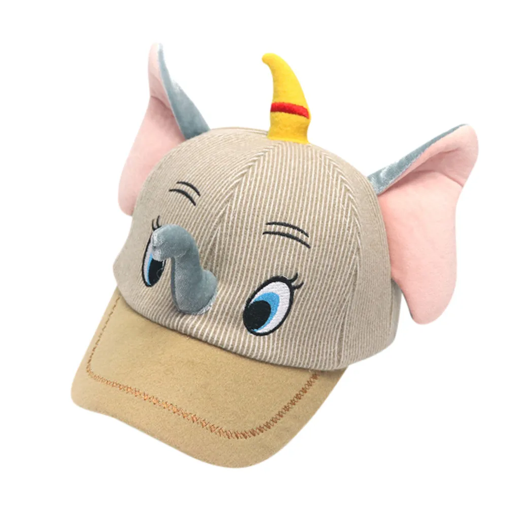Милые шапочки для маленьких мальчиков и девочек, мягкая хлопковая кепка со слоном, кепка Кепка Солнцезащитная берет с новым брендом
