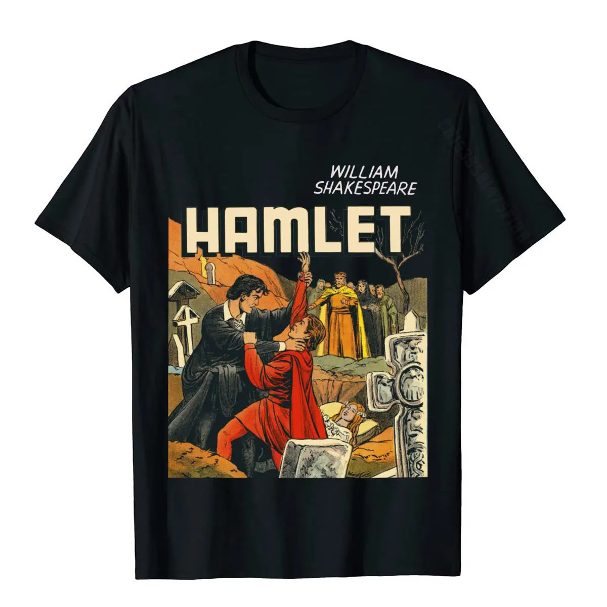 Design Normal Men T Shirts Rife Summer Short Sleeve Round Neck Pure Cotton Tops T Shirt Classic Tops Tees Top Quality Retro Shakespeare Ham et Shirt Art aertes Ophe ia Ham et Sweatshirt__233 black