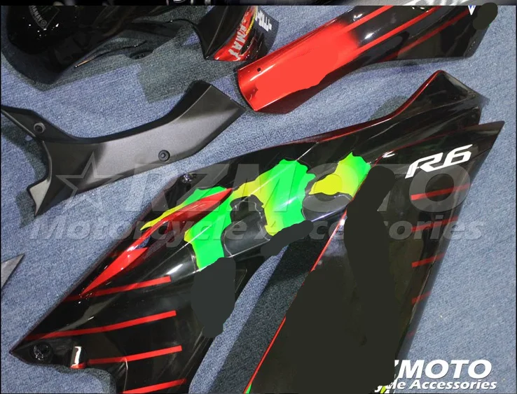 ABS мотоцикл обтекатель для YAMAHA R6 R6 17 18 впрыска кузова все виды цветов No. FF3001