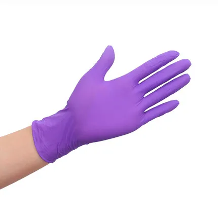 Одноразовые перчатки, прочные, водонепроницаемые, предотвращают коррозию, предотвращают появление масляных пятен, косметические перчатки для здоровья, многоразовые одноразовые перчатки - Цвет: Purple