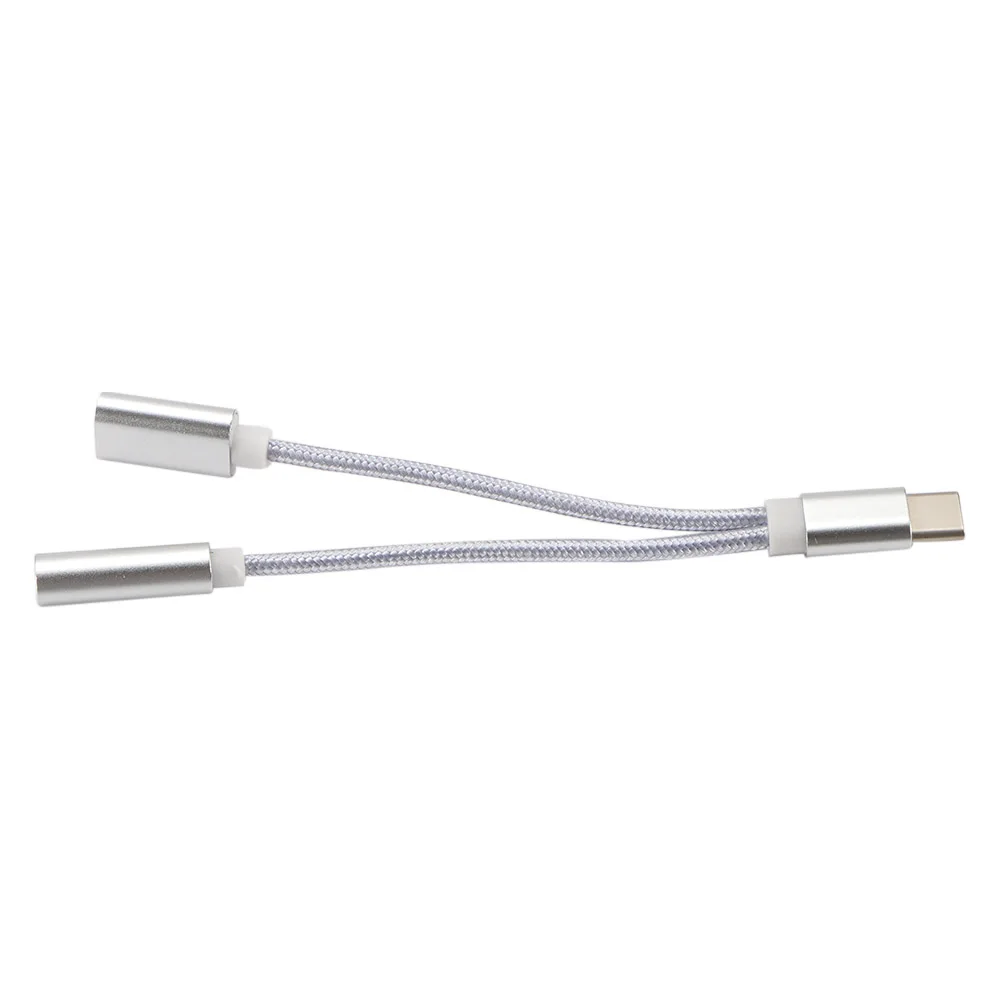 2 в 1 usb type C зарядный кабель type-C конвертер 3,5 мм аудио для Xiaomi наушники адаптер для huawei P20 Pro Lite