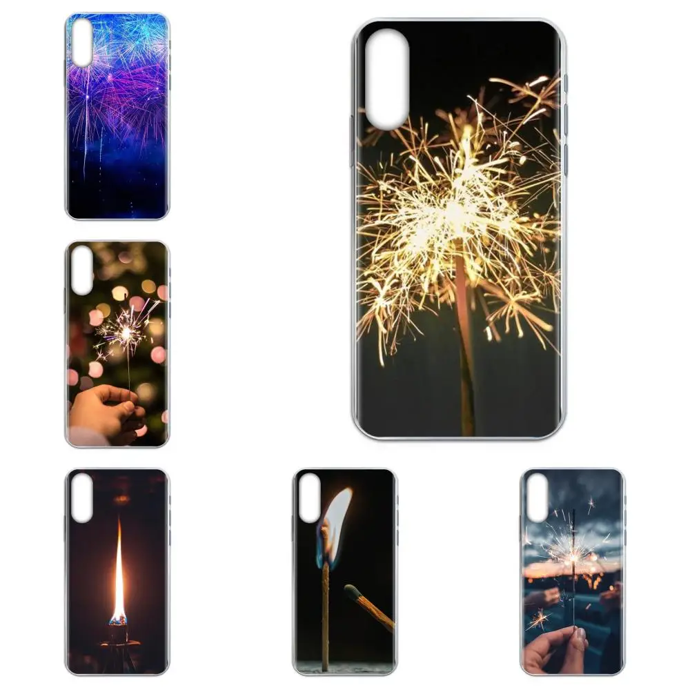 Мягкие чехлы Capa с новым годом фейерверка для Huawei Honor 4C 5A 5C 5X 6 6A 6X 7 7A 7C 7X 8 8C 8S 9 10 10i 20 20i