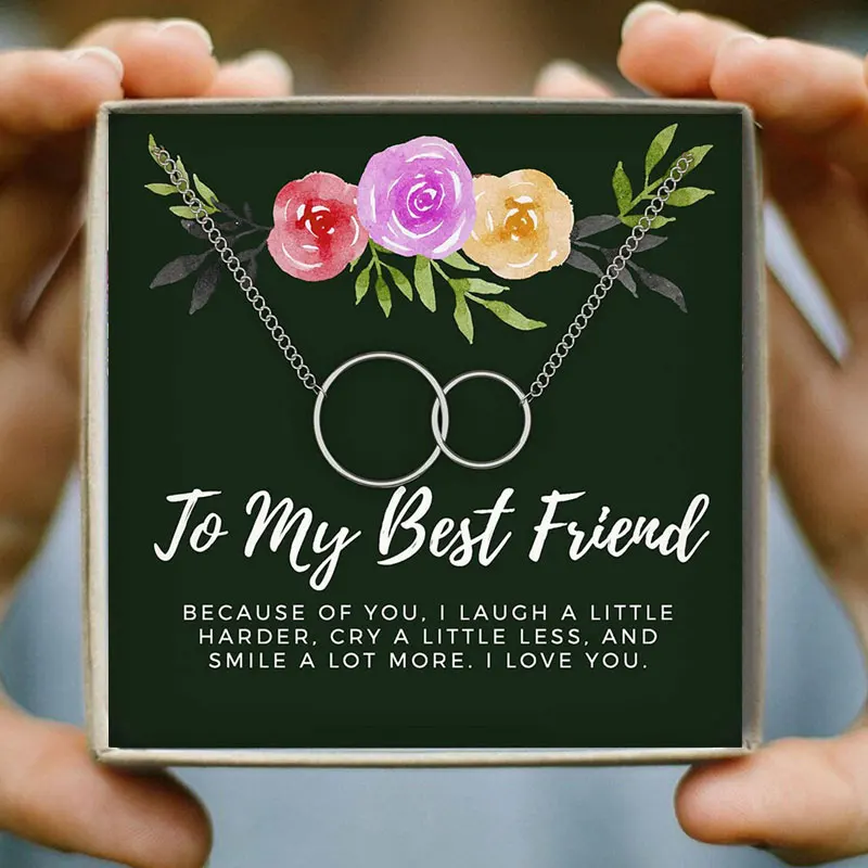 Ожерелье с подвеской в виде двух колец для моего лучшего друга|Цепочки| |