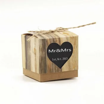 

OurWarm Wedding Gift Candy Box Paper Heart Bags Dessert Jewelry Burlap Gift Box Hawaiian Birthday Wedding Bride Party Decoration