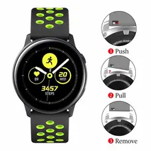 22/20 мм Huami Amazfit band для samsung Шестерни спортивные S2 S3 Galaxy часы активное 2 42 мм 46 мм силиконовый ремешок для часов для Pebble Time huawei gt