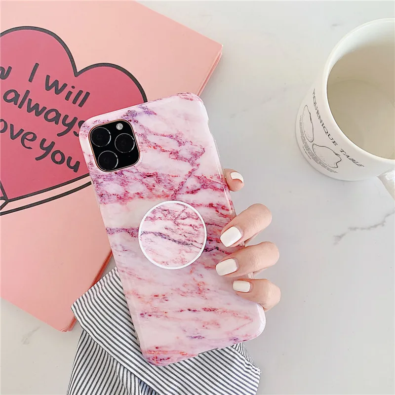 Model 15 Для iphone XR мраморный чехол, чехол-подставка для телефона для iphone 11 Pro Max X Xs XR 6 6s 7 8 Plus Мягкая силиконовая задняя крышка - Цвет: Model 15
