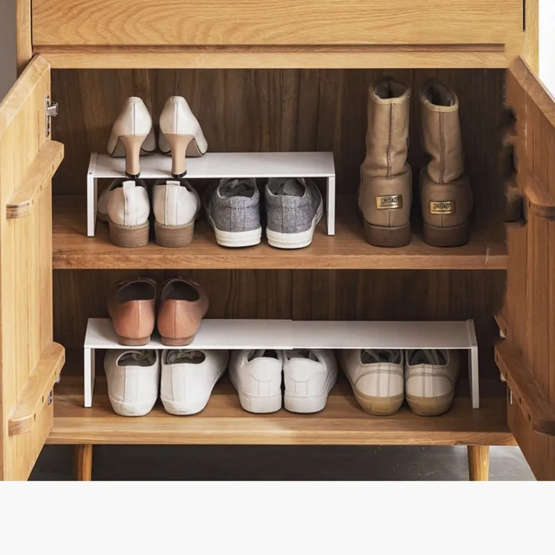 

HOT Shoe Cabinet Telescopic Shelf Finishing Storage Rack Layered Partition Household Space-saving Shoe Rack