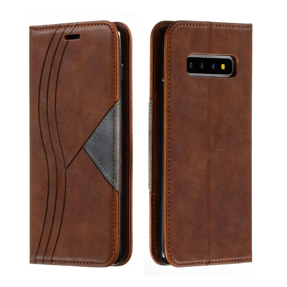 Роскошный чехол для SAMSUNG Galaxy S7 Edge, S8, S9, S10 Plus, Lite, Магнитный кожаный чехол-бумажник, чехол для мобильного телефона