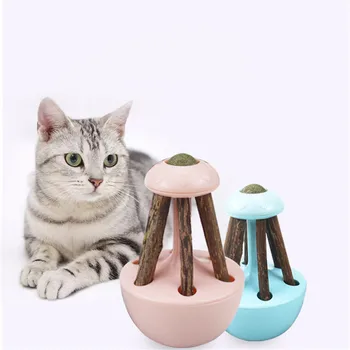 

Cat Tumbler Toy Interactive Catnip Ball Home Chasing Game Toys Pet Molar Toothpaste Natural Stick Clean Teeth Protect Stomach