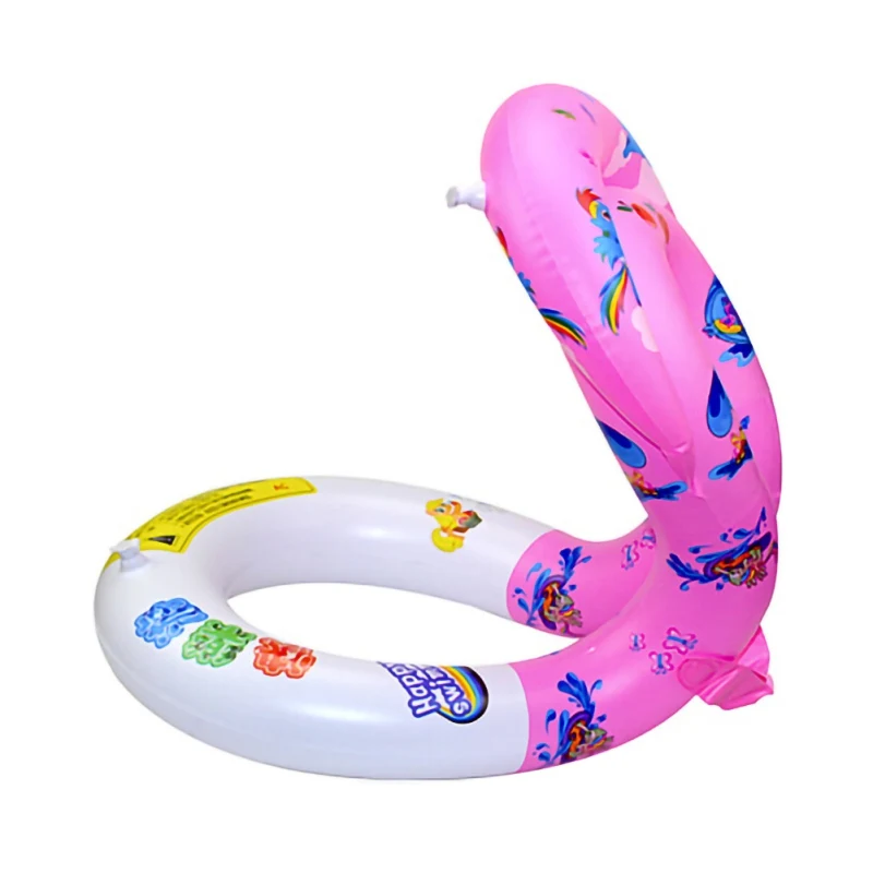 Medium Pink 1 Pcs Swimming Ring U Shape Environmental PVC Inflatable Floating Water Pool Toys Lap Float Circle Vest For Children Adult Sport - Цвет: Medium Pink
