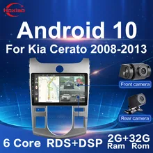 Radio con GPS para coche, reproductor Multimedia con Android 10, 9 pulgadas, 2 Din, RDS, doble lente, cuatro núcleos, WIFI, Bluetooth, para KIA Forte 2, cámara 2008-2013