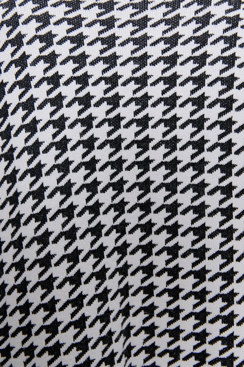 Шерстяное твидовое пальто ZA Houndstooth, Осень-зима, Женская Повседневная Популярная верхняя одежда средней длины, шерстяное пальто, парка