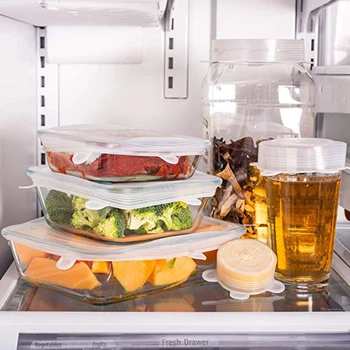 

Set of Silicone Elastic Cup Cover 6 Piece Set Food Fresh-keeping Packaging Sealing Cover Multi-function Silicone Bowl Cover