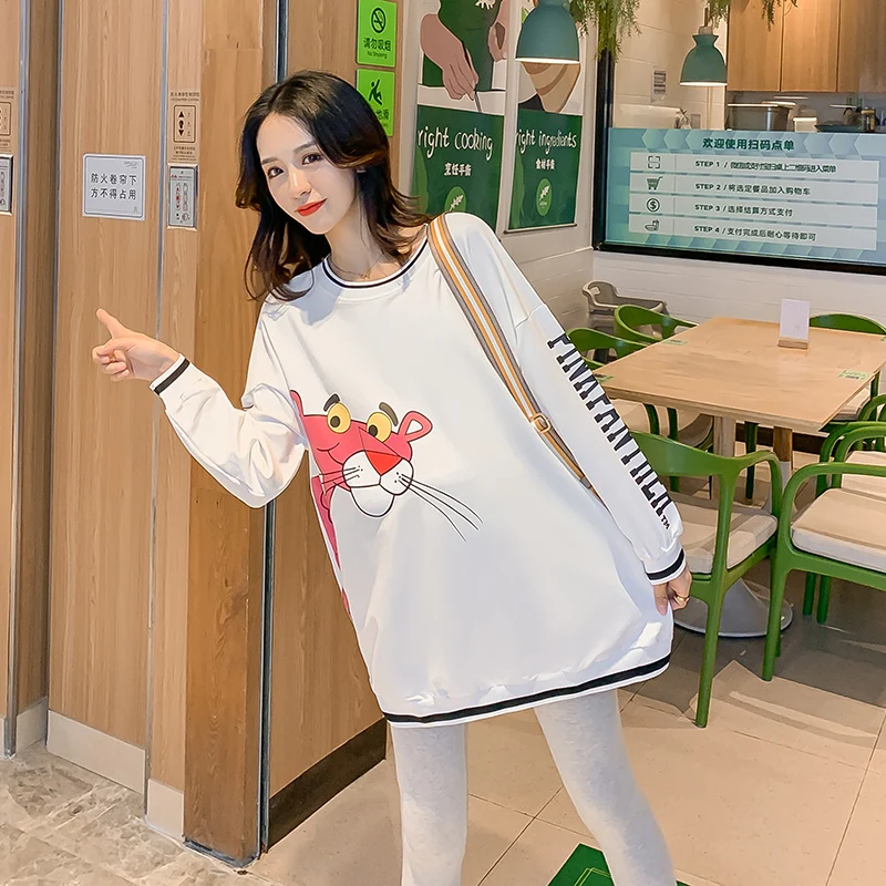 Maternity Clothes Loose Stylish Long Sleeves Tops for Pregnant Women Pregnancy Clothes 1011~B~38~6219