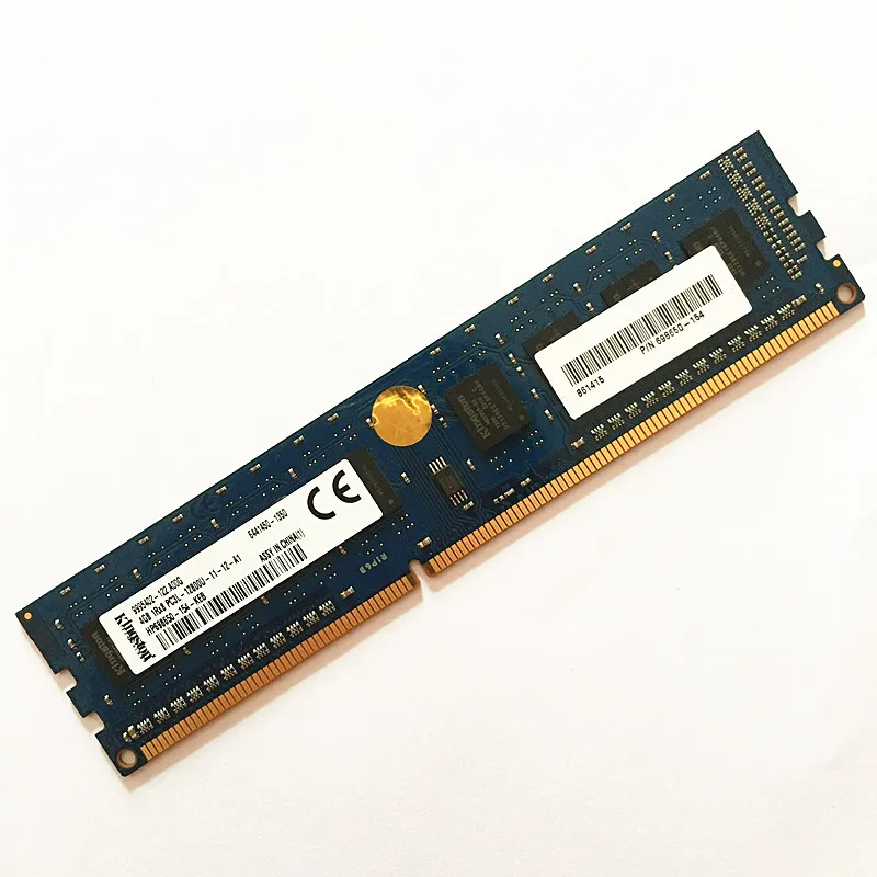 Kingston 4gb 1rx8 Pc3l 12800u 11 11 A1 Kingston DDR3 RAMs 4GB 1600MHz desktop Memory DDR3 1Rx8 PC3L-12800U-11