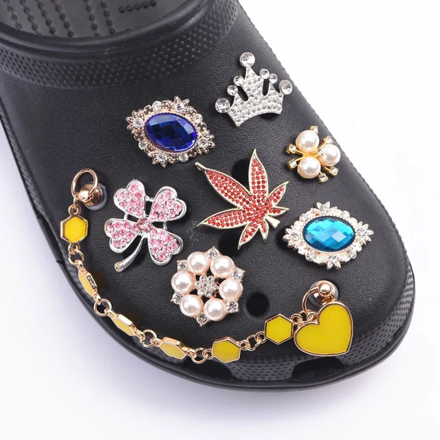 Brand Designer Croc Charms Accessories Bling Rhinestone Girl Gift For Clog  Shoe Decoration - Shoe Decorations - AliExpress