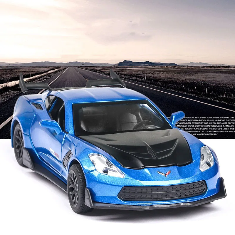 Литая 1:32 Corvette Supercar модель автомобиля из металлического сплава для моделирования автомобилей, игрушки для детей, подарки для детей