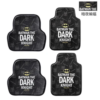 

Justice Alliance Theme style Universal Car Floor Mat Front Rear Anti-dirty Floor Mats Car Rugs leather