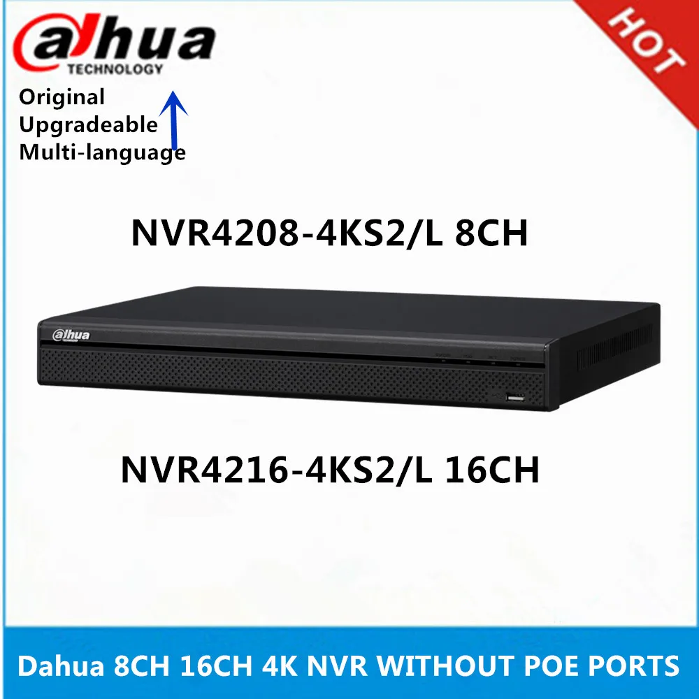 Сетевой видеорегистратор Dahua 4K NVR NVR4208 4KS2/L 8CH NVR4216 16CH без портов PoE максимальная