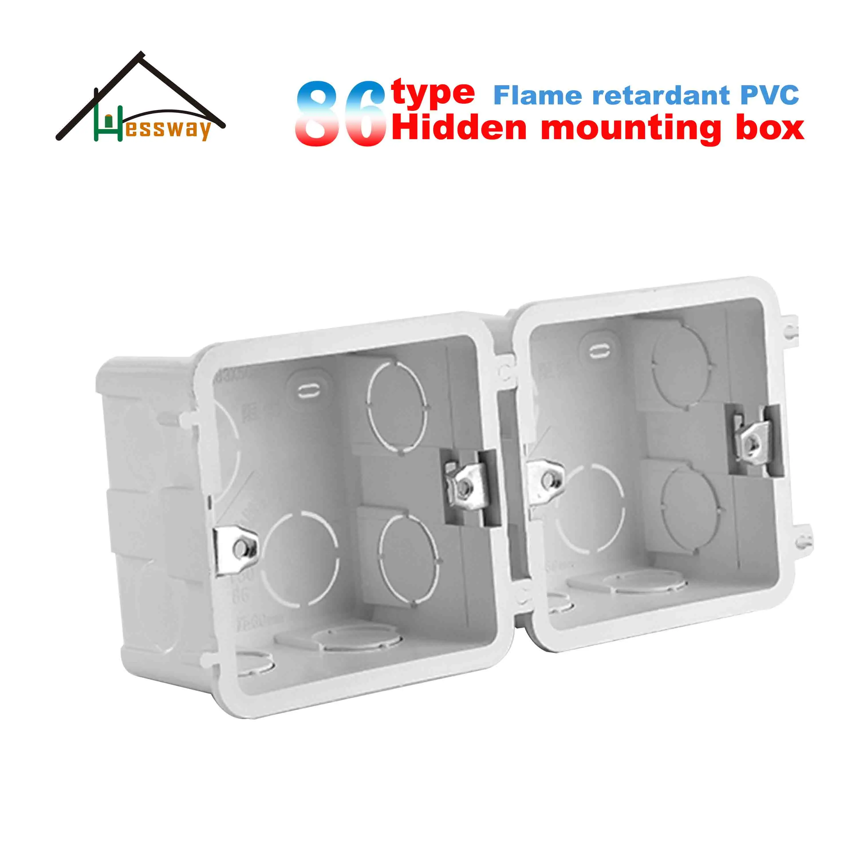 86*86mm Wall Mounted Junction Box for PC Flame Retardant Plastic