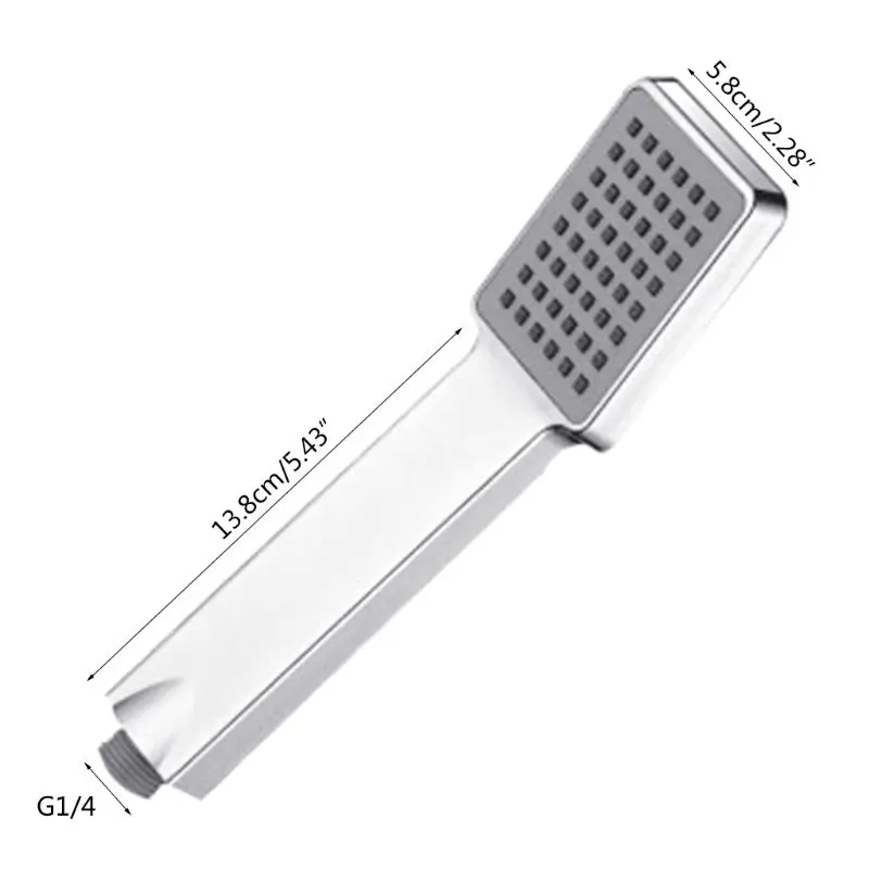 High Pressure Shower Head G1/4〞Hand Held Sprinkler Sprayer Chrome Plated Bathroom Rainfall Shower