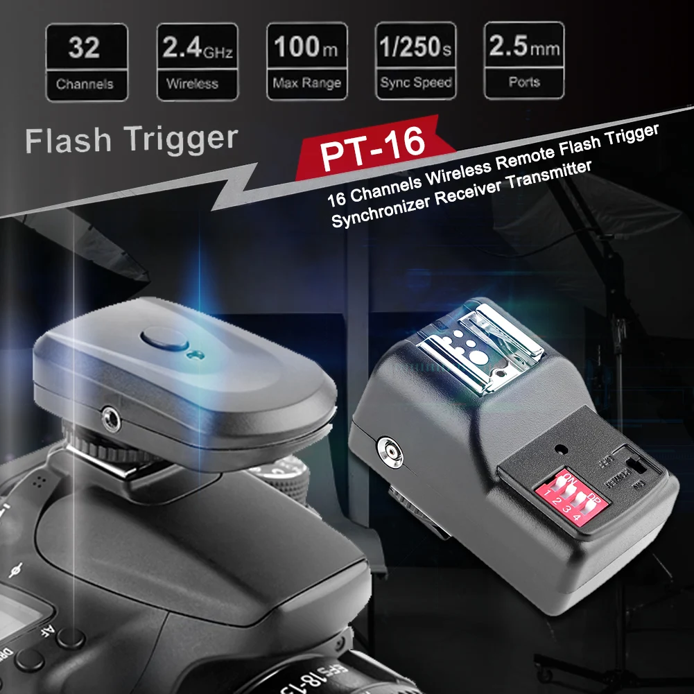 16 Channel Wireless Remote Flash Trigger Receiver For Canon Nikon Sony Pentax DSLR Camera
