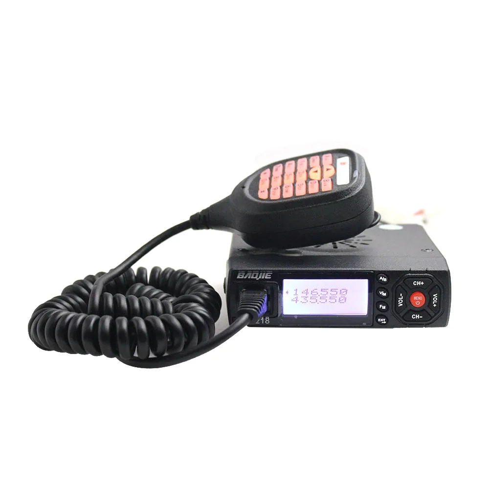 Baojie BJ 218 мини мобильное радио 20 км 25 Вт Двухдиапазонная VHF / UHF рация 136 174 МГц 400 470