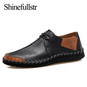 

big size men shoes genuine leather luxury men's spring lace up chaussure homme cuir autumn mens shoe 2019 casual zapatos hombre