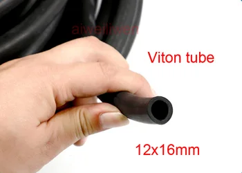 

12x16mm 12mm id Fluorine rubber hose FKM tube Viton tubing FPM pipe acid-base heat oil resistant fluororubber tube