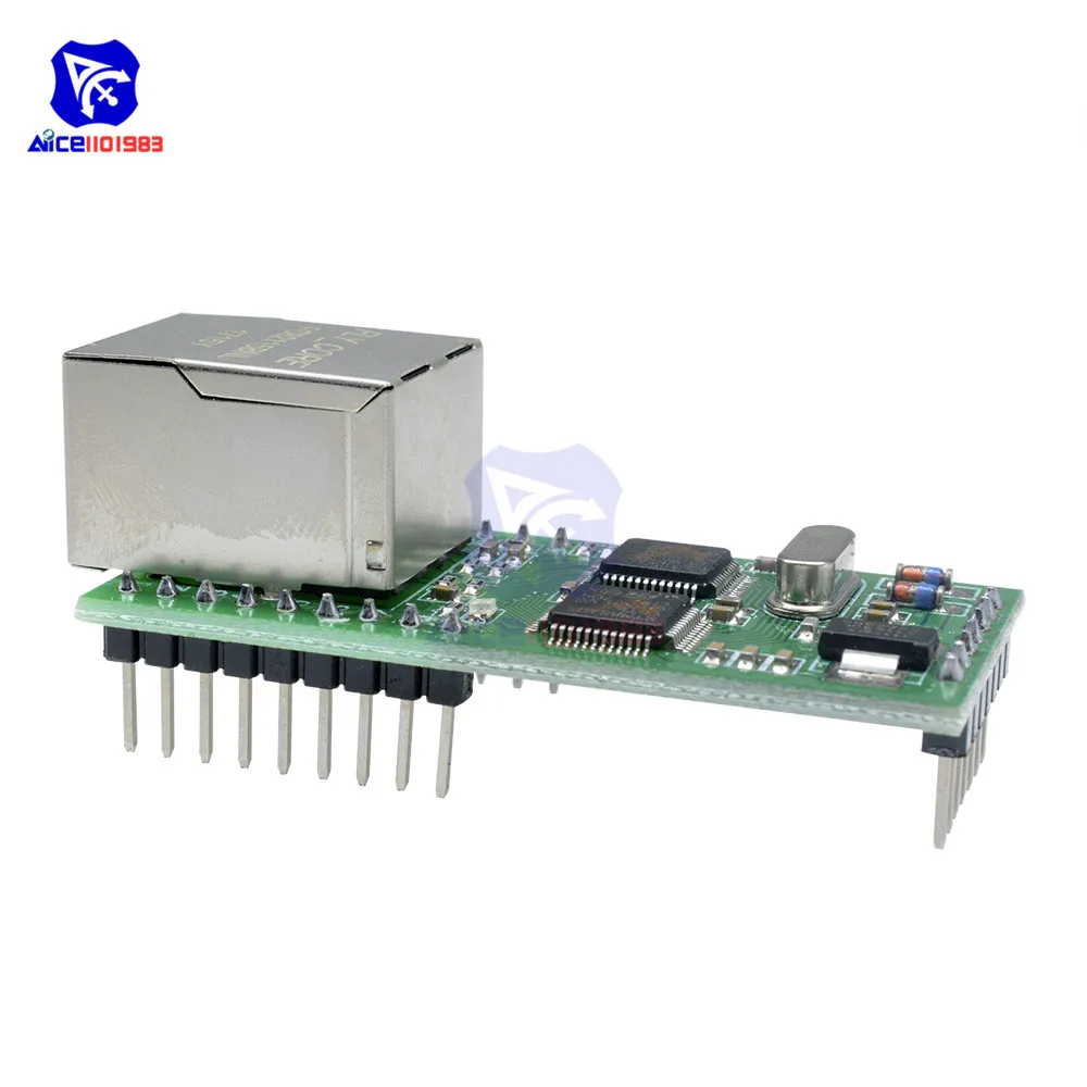Топ Ethernet в ttl RS232 последовательный ТТЛ-к TCP/IP RJ45 конвертер Модуль передачи плата расширения Модуль