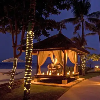

10M 100LEDs Waterproof Copper Wire Tube String Lights with 8 Functions Remote Control for Outdoor Decoration