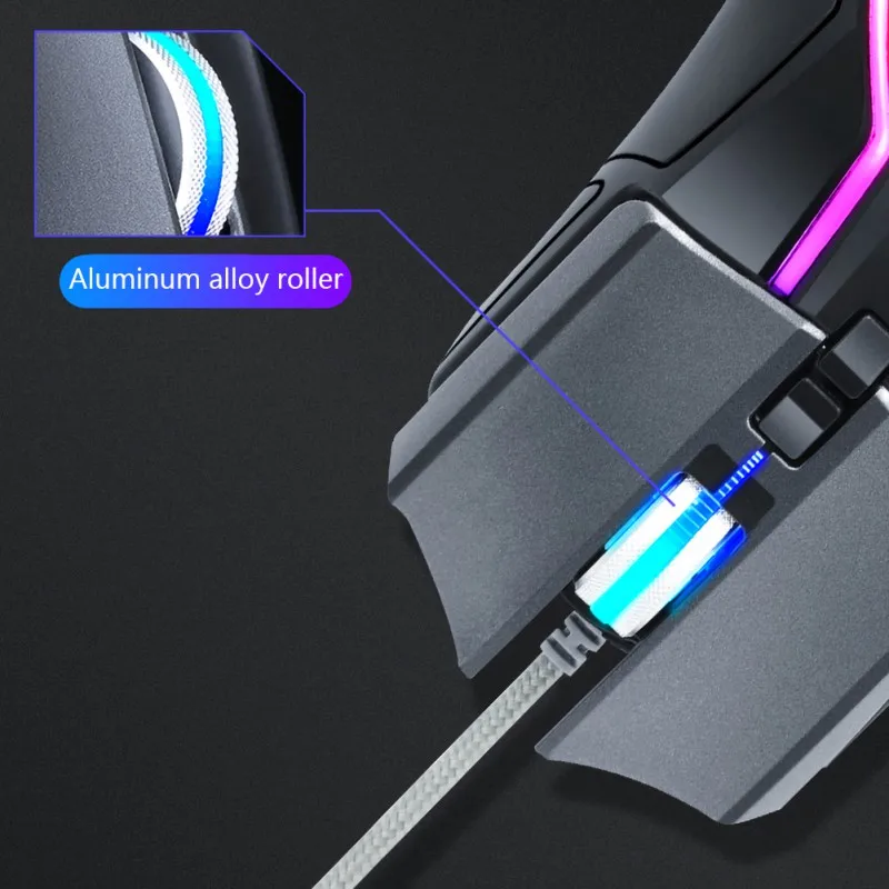 V11 Профессиональная USB Проводная RGB 7-color Lighting Design игровая мышь удобная ручка эргономичные компьютерные мыши для ПК