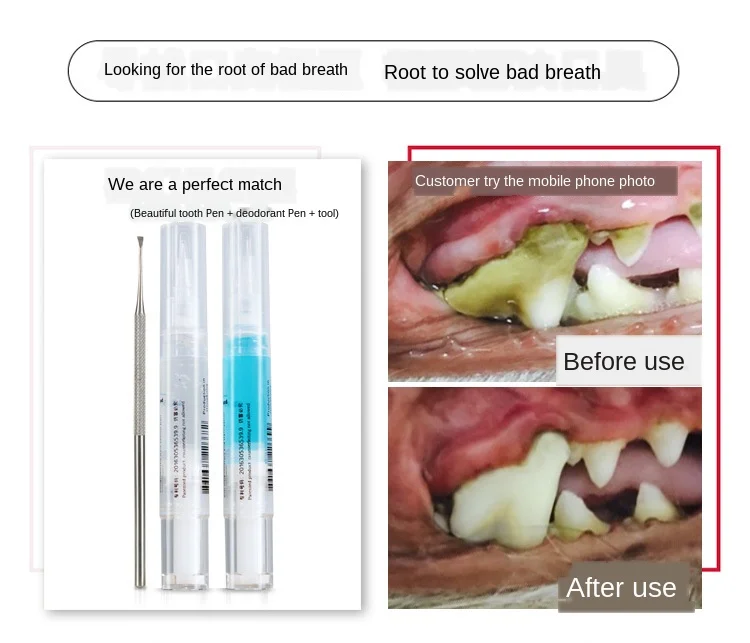

Beauty toothbrush pet cleaning pen dog teeth stone removal halitosis tartar pet supplies
