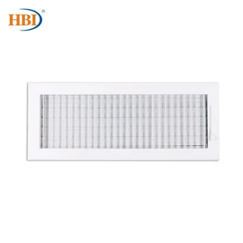 

HBI W18" x H6" Adjustable Blade White Ceiling/Sidewall Air Register Vent Cover Diffuser Heavy Duty Stamped Steel Rectangular
