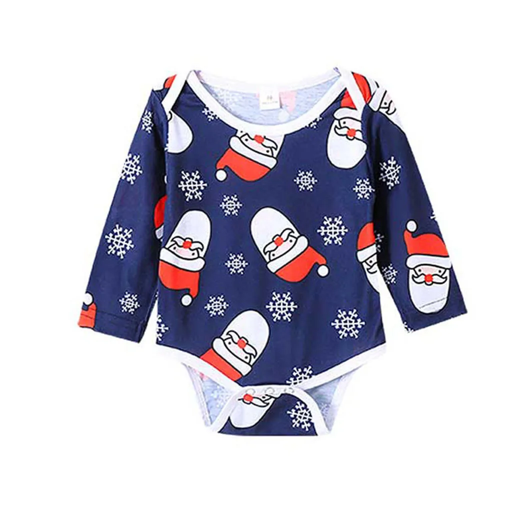 

Newborn Christmas Outfits Santa Romper Bodysuit Family Pajamas Outfits Infant Baby Boys Clothing Sets