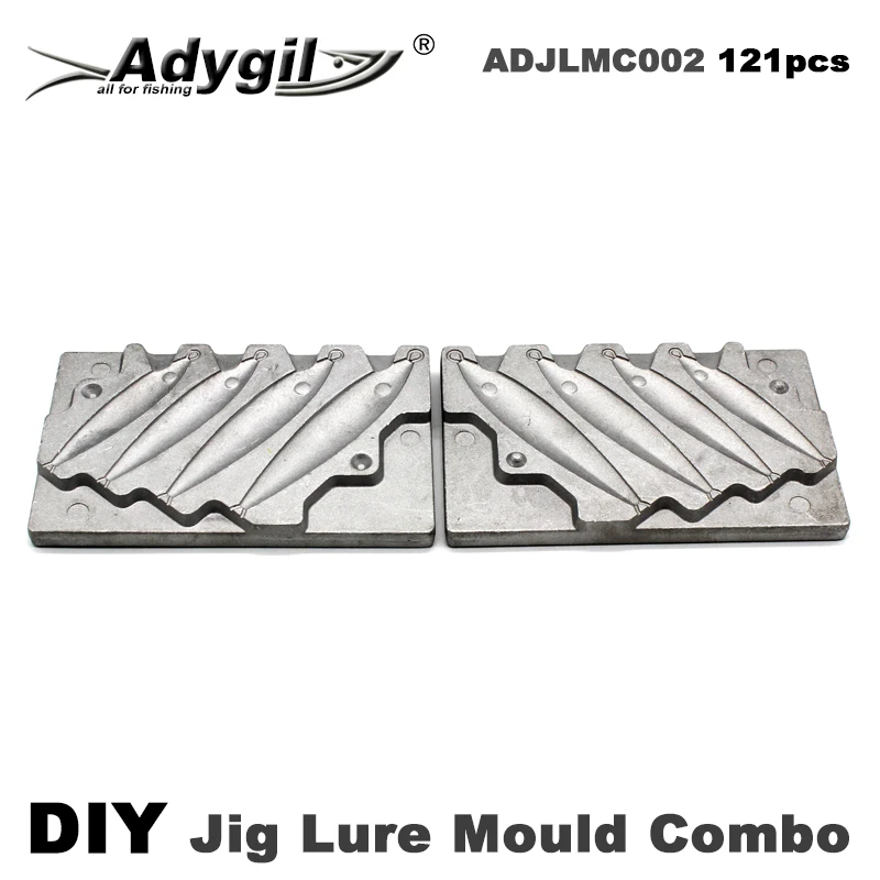 Adygil Fishing Jigging Lure Mold Kits 1.5oz, 2oz, 3oz, 3.5oz, 4